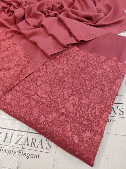 Tea Pink Anchor Pashmina 3pc