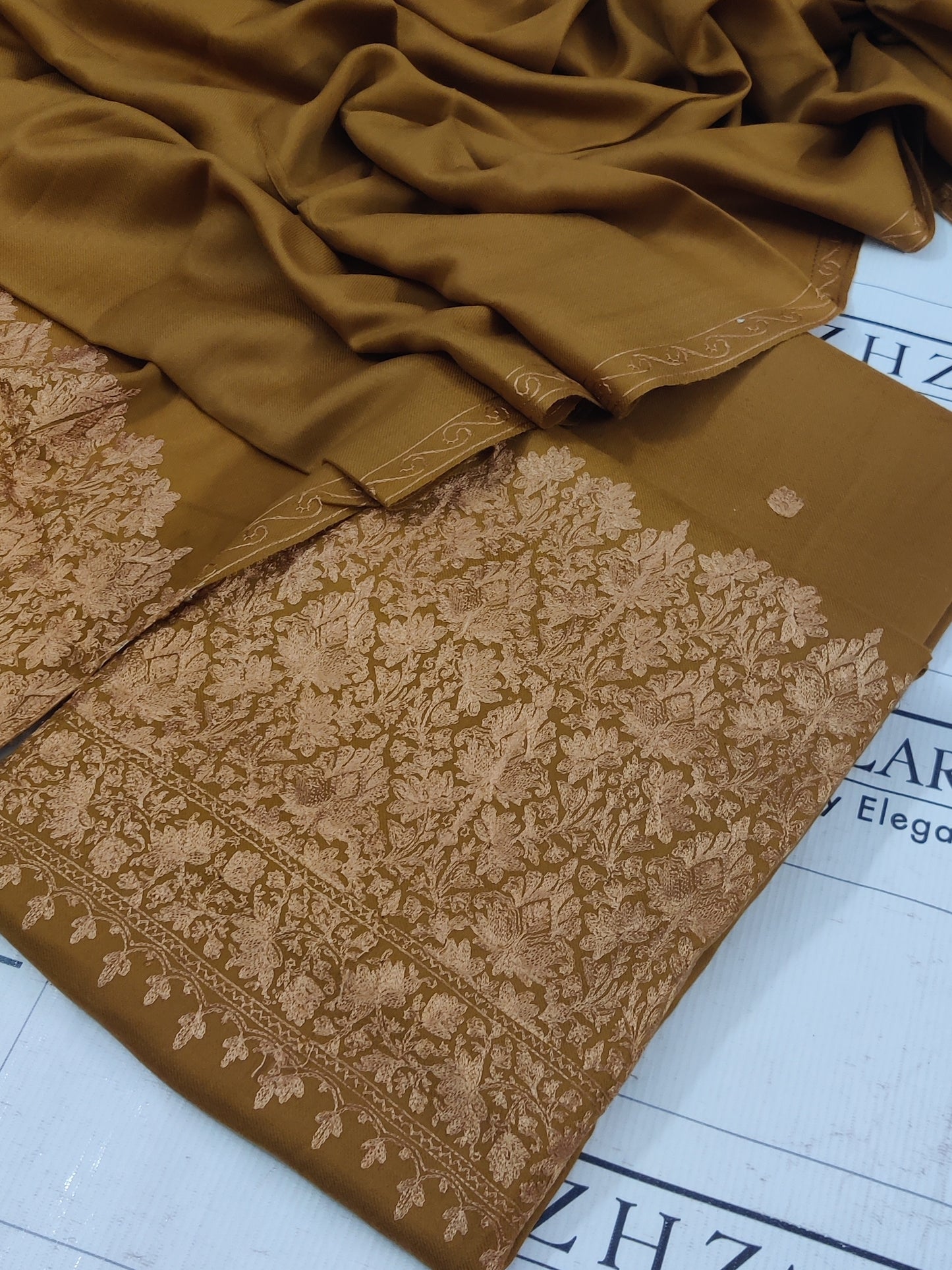 Mustard Anchor Pashmina 3pc