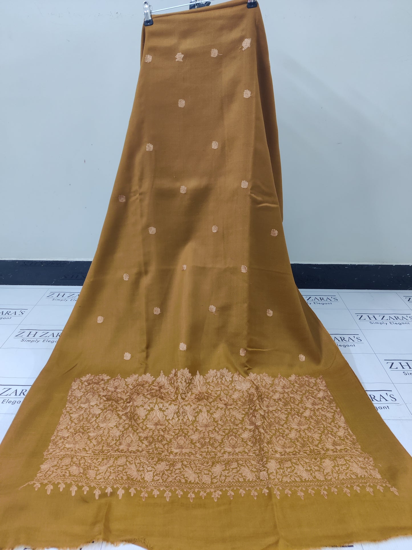 Mustard Anchor Pashmina 3pc