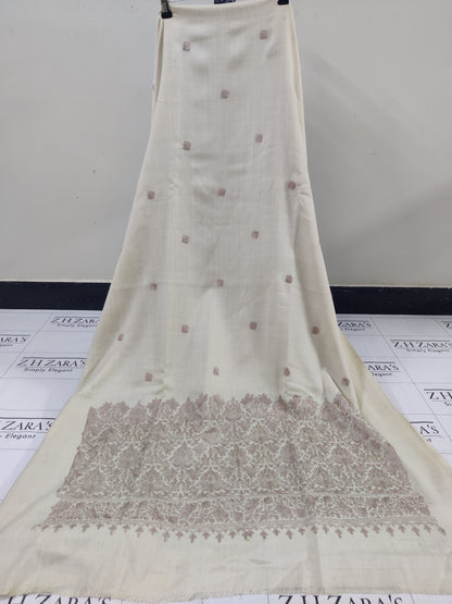 Cream Beige Anchor Pashmina 3pc