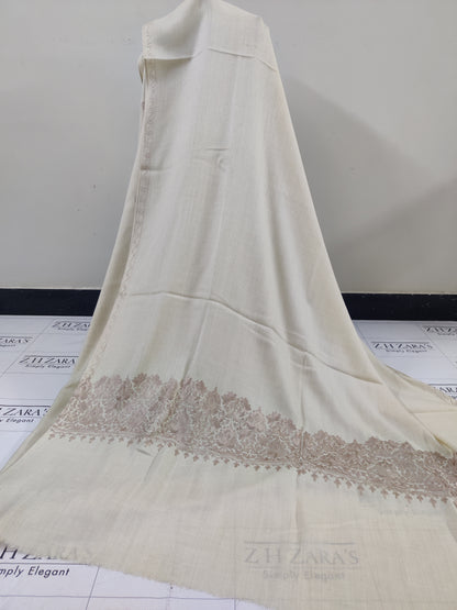 Cream Beige Anchor Pashmina 3pc
