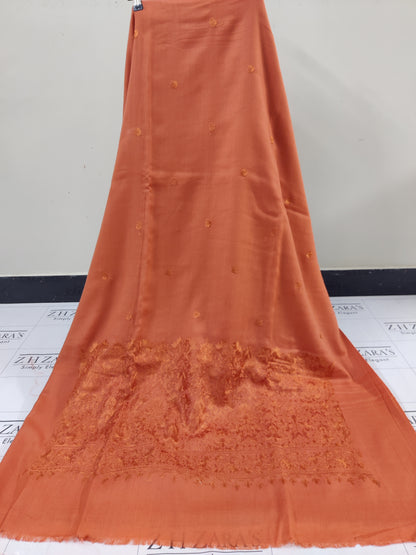 Peachy Orange Anchor Pashmina 3pc