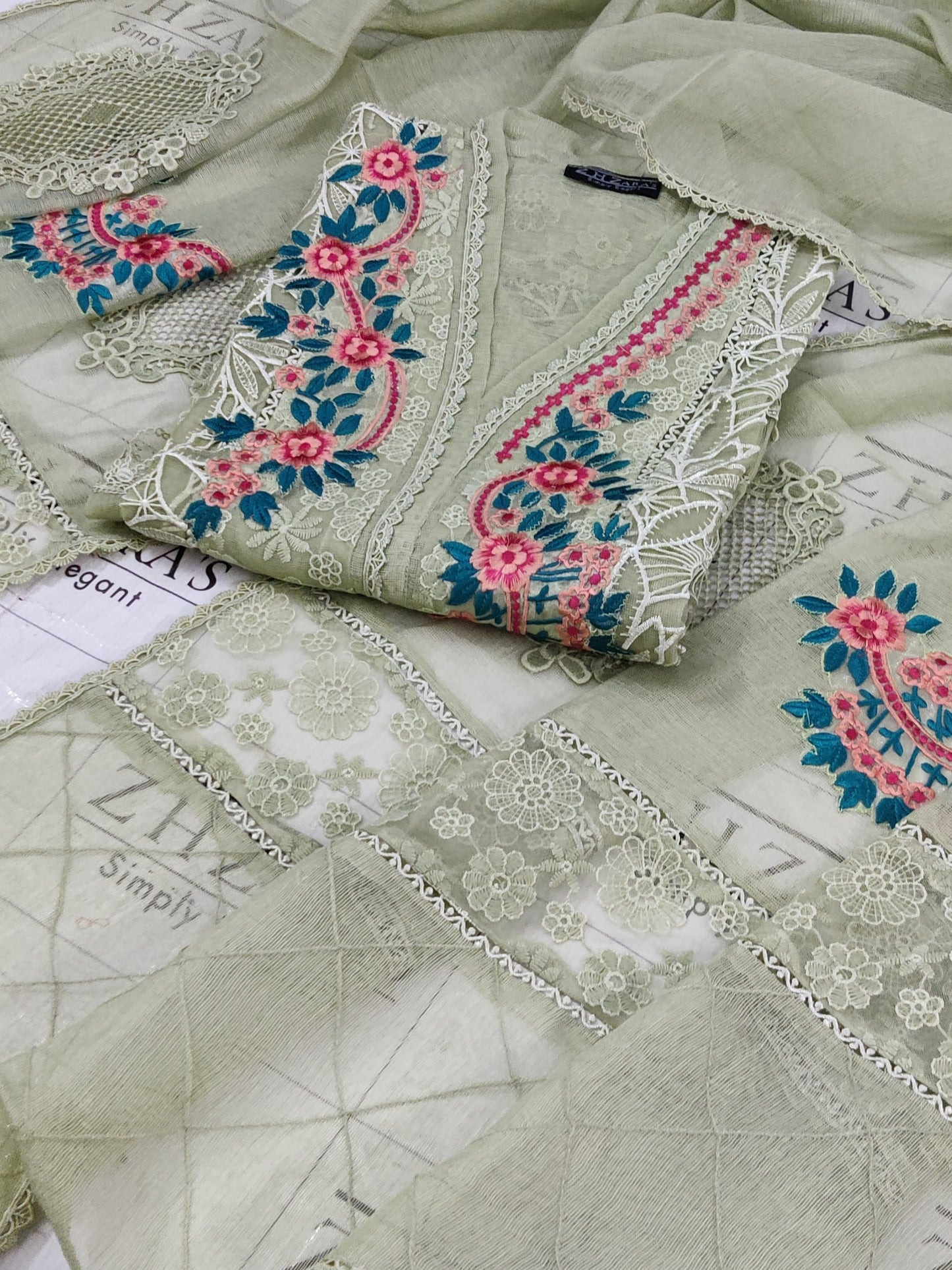 Olive Green Mehru 2pc
