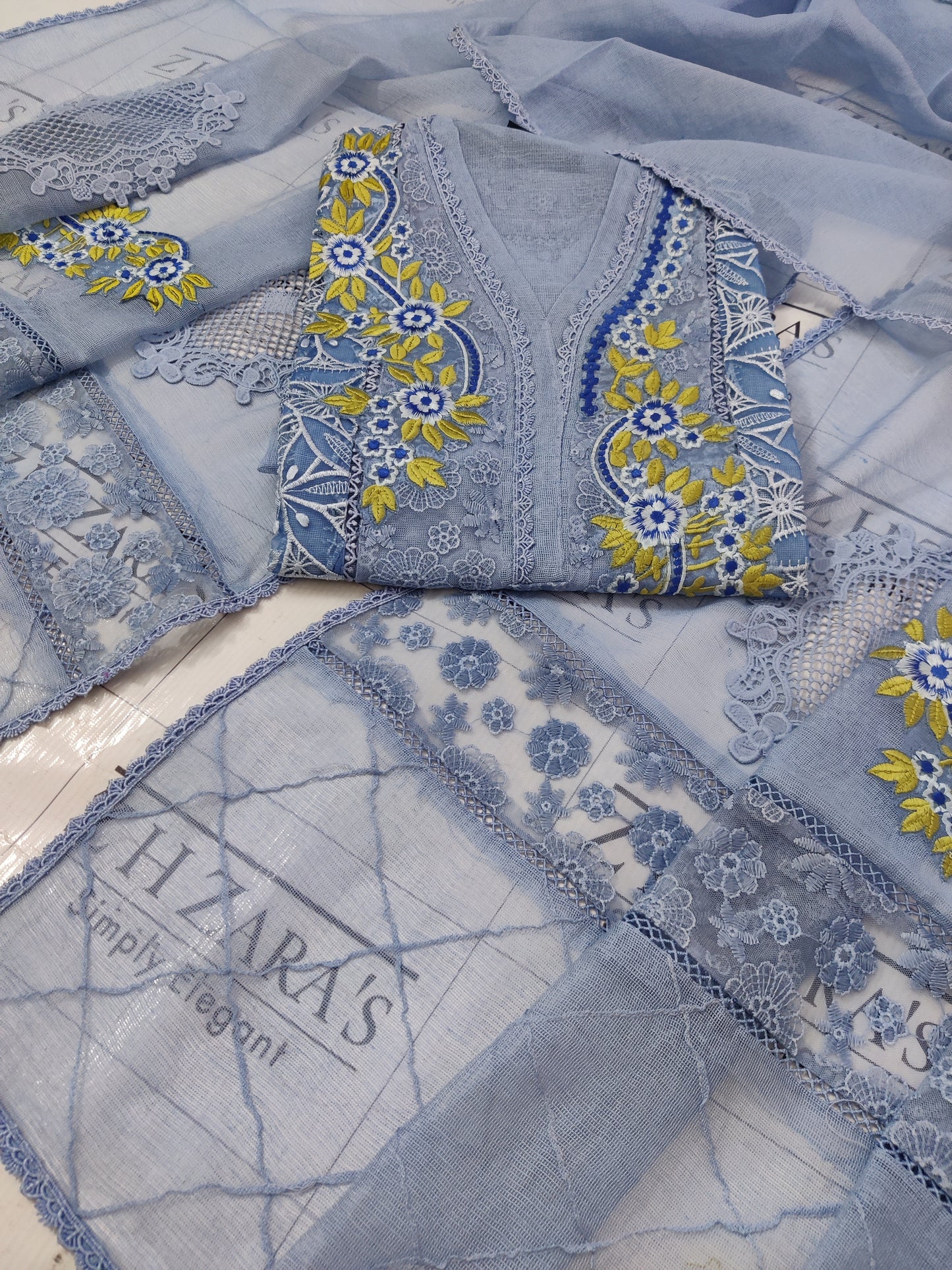 Ice Blue Mehru 2pc
