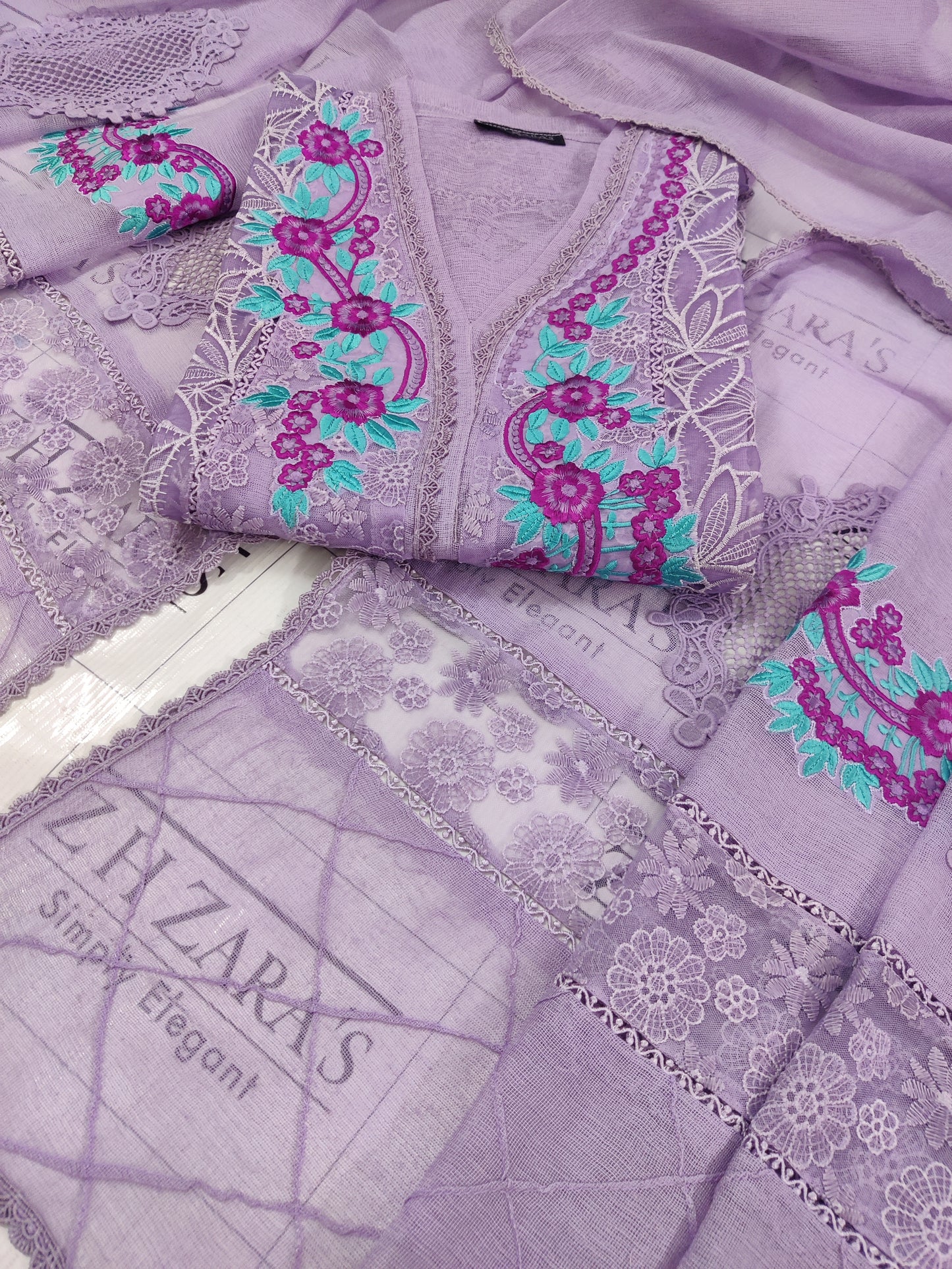 Lilac Purple Mehru 2pc
