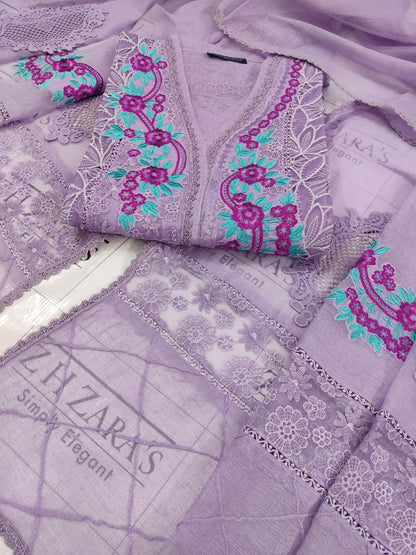 Lilac Purple Mehru 2pc