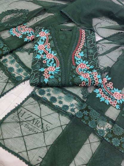 Bottle Green Mehru 2pc
