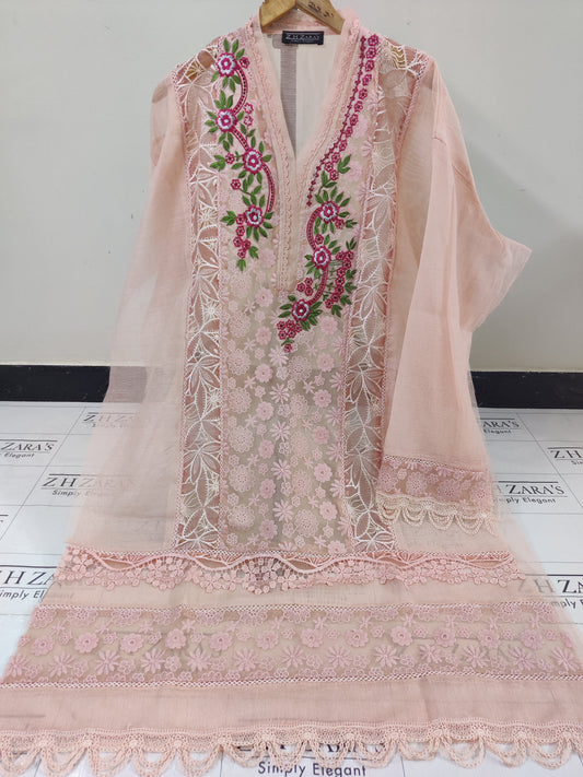 Peachy Pink Mehru 2pc