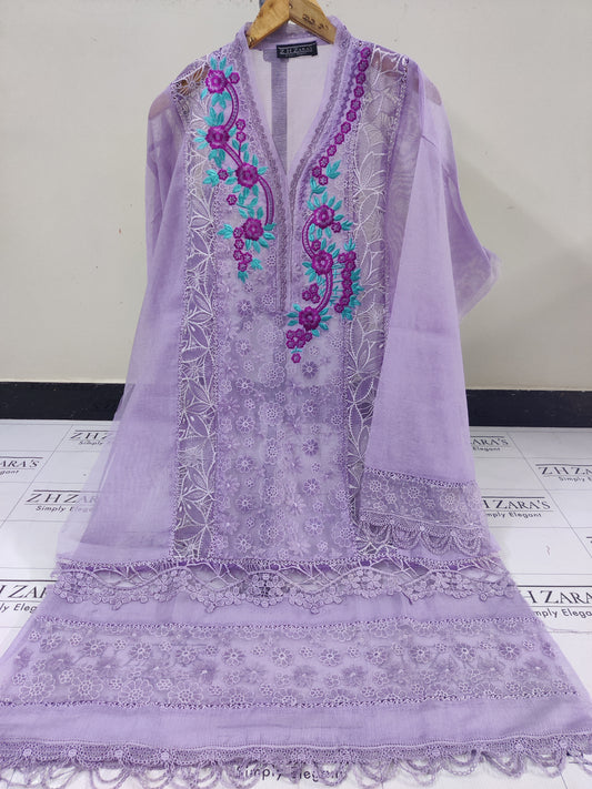 Lilac Purple Mehru 2pc