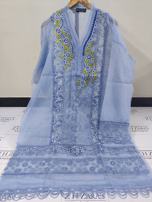 Ice Blue Mehru 2pc