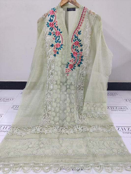 Olive Green Mehru 2pc