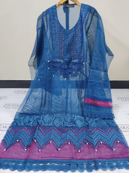 Peacock Blue Rangreza 2pc