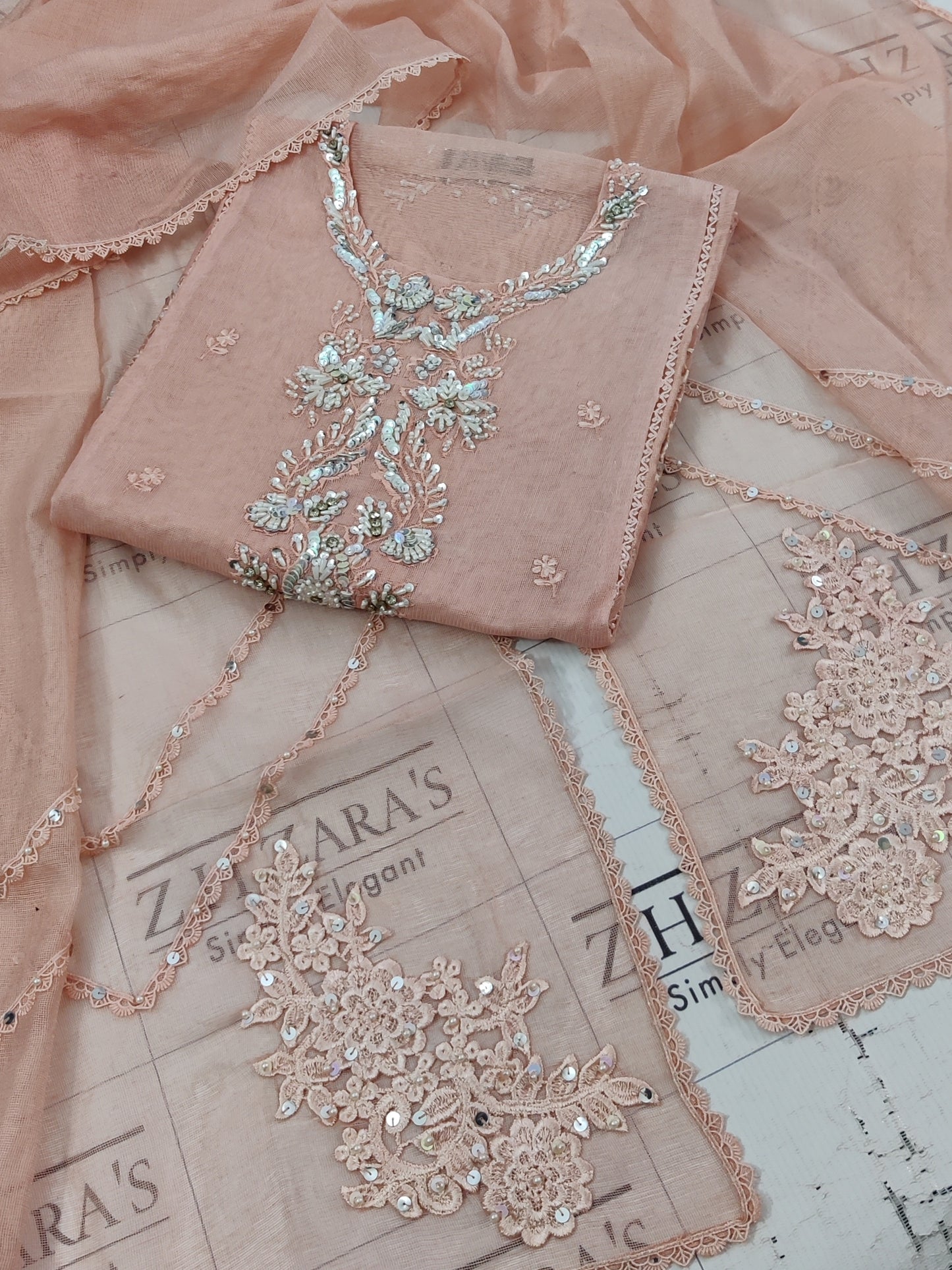 Peachy Pink Zeenat 2pc