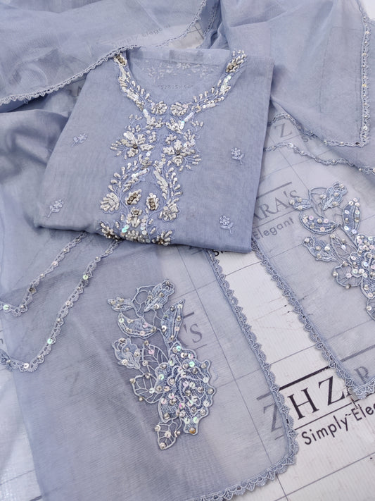 Ice Blue Zeenat 2pc