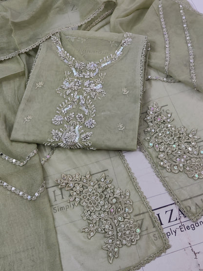 Olive Mint Green Zeenat 2pc