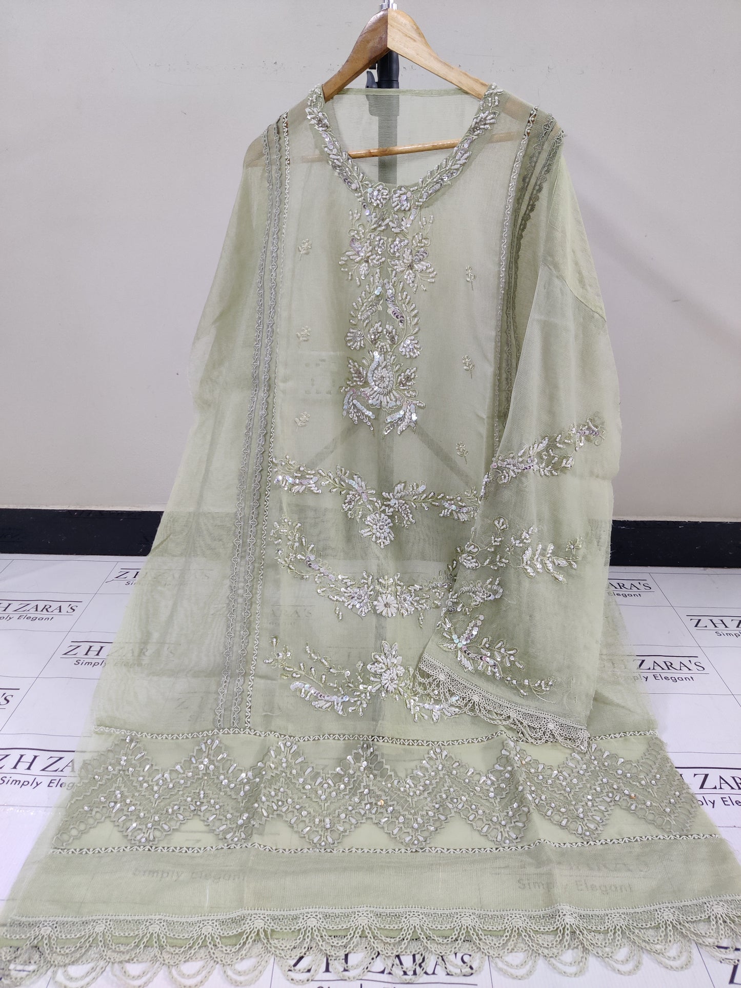 Olive Mint Green Zeenat 2pc