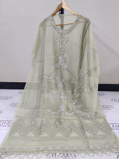 Olive Mint Green Zeenat 2pc