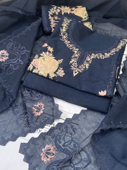 Navy Blue Elara 3pc