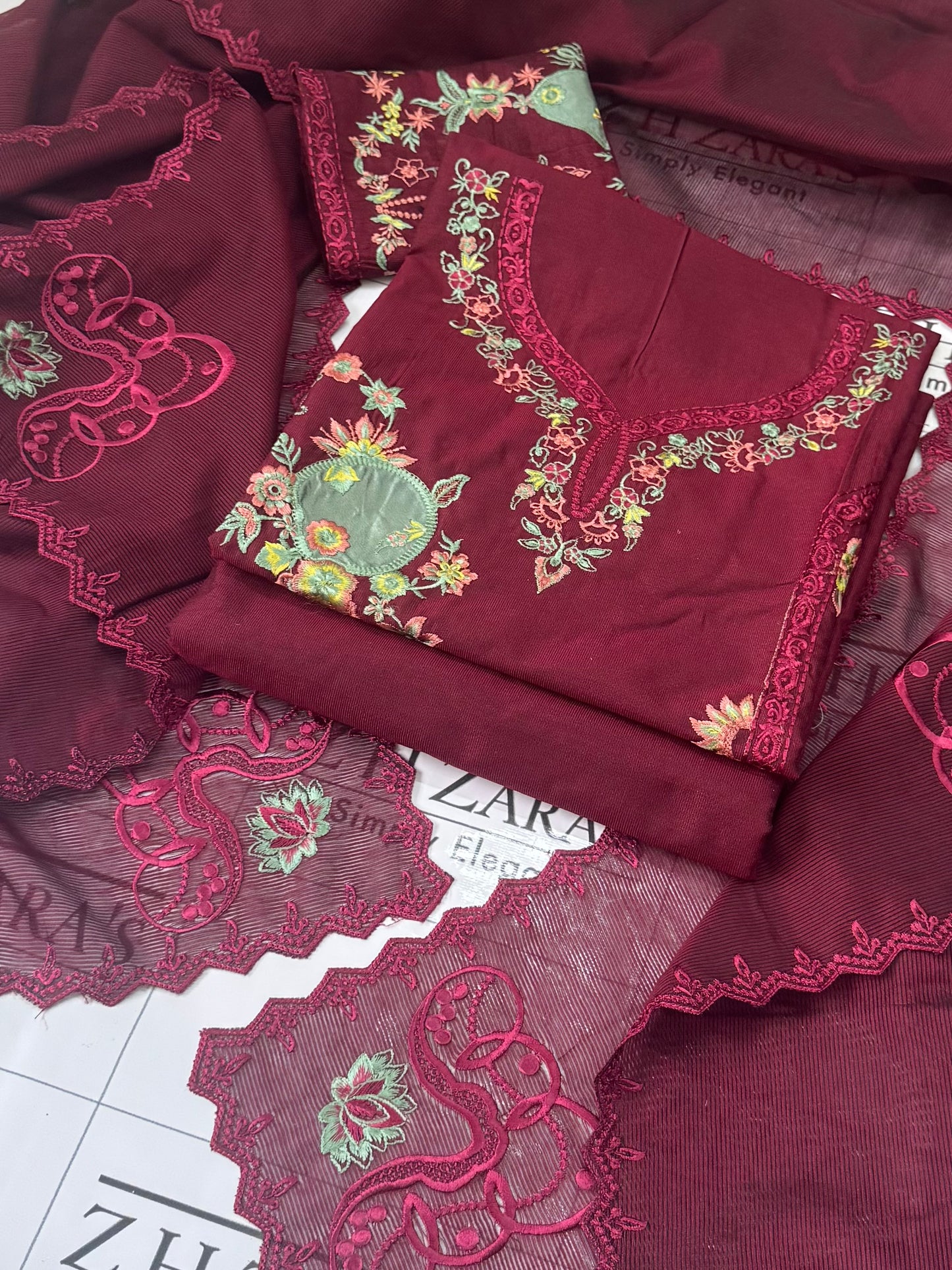 Maroon Elara 3pc