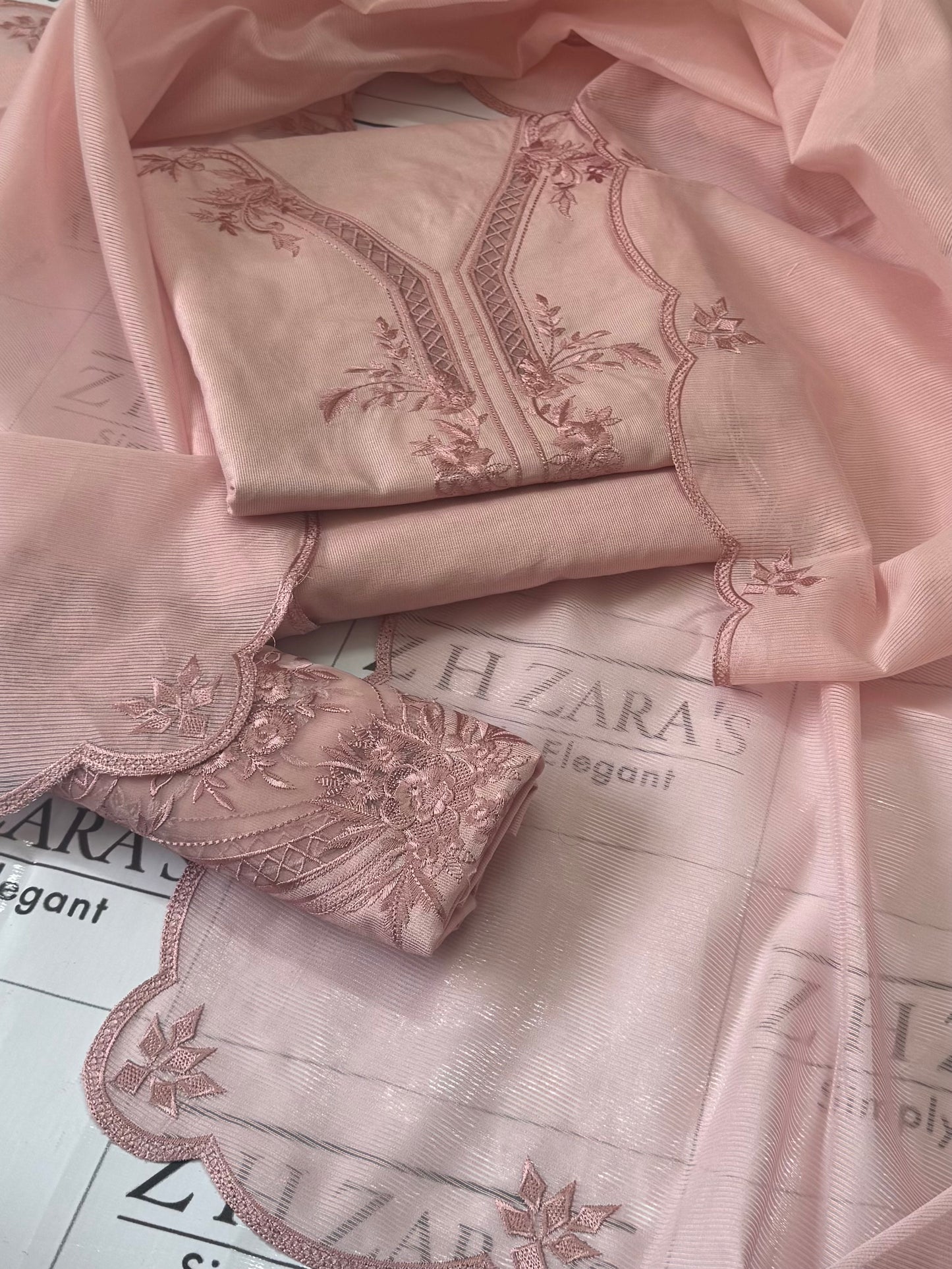 Peachy Pink Aarzoo 3pc