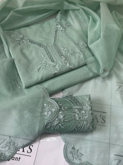 Aqua Mint Green Aarzoo 3pc