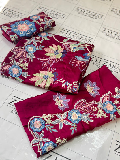 Magenta Royal Kaftan Shirt