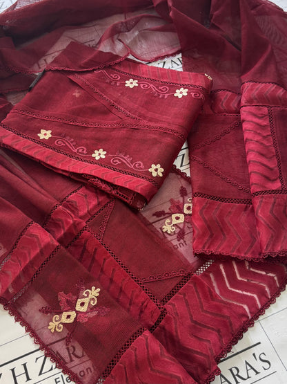 Maroon Marjan 2pc