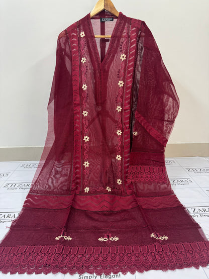 Maroon Marjan 2pc