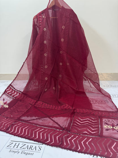 Maroon Marjan 2pc