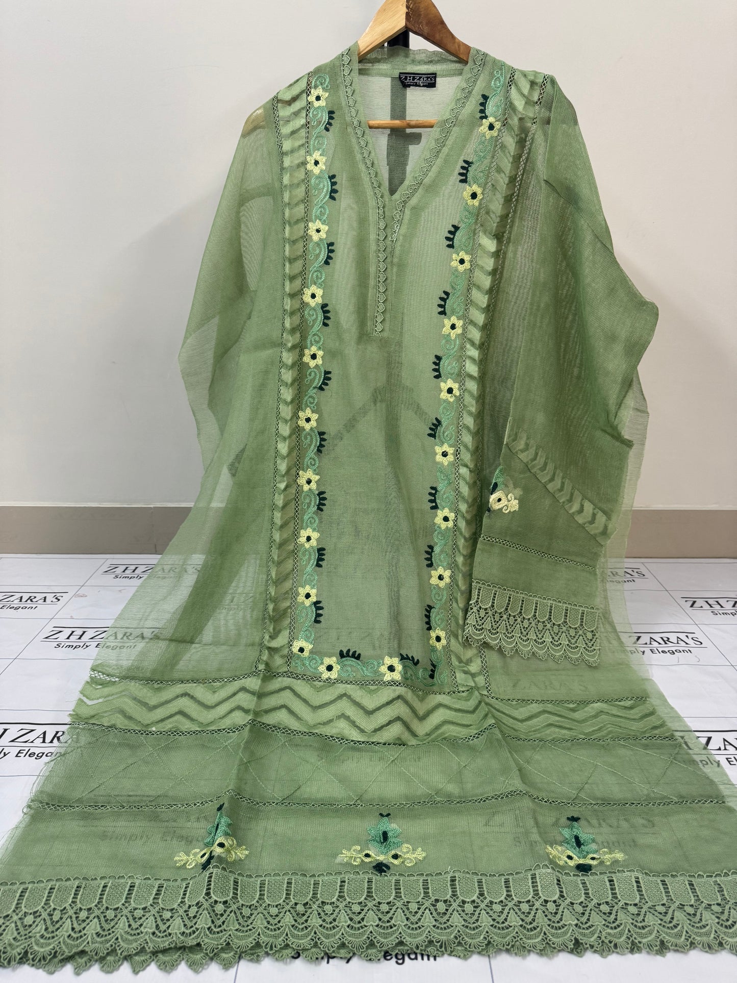 Olive Mint Green Marjan 2pc