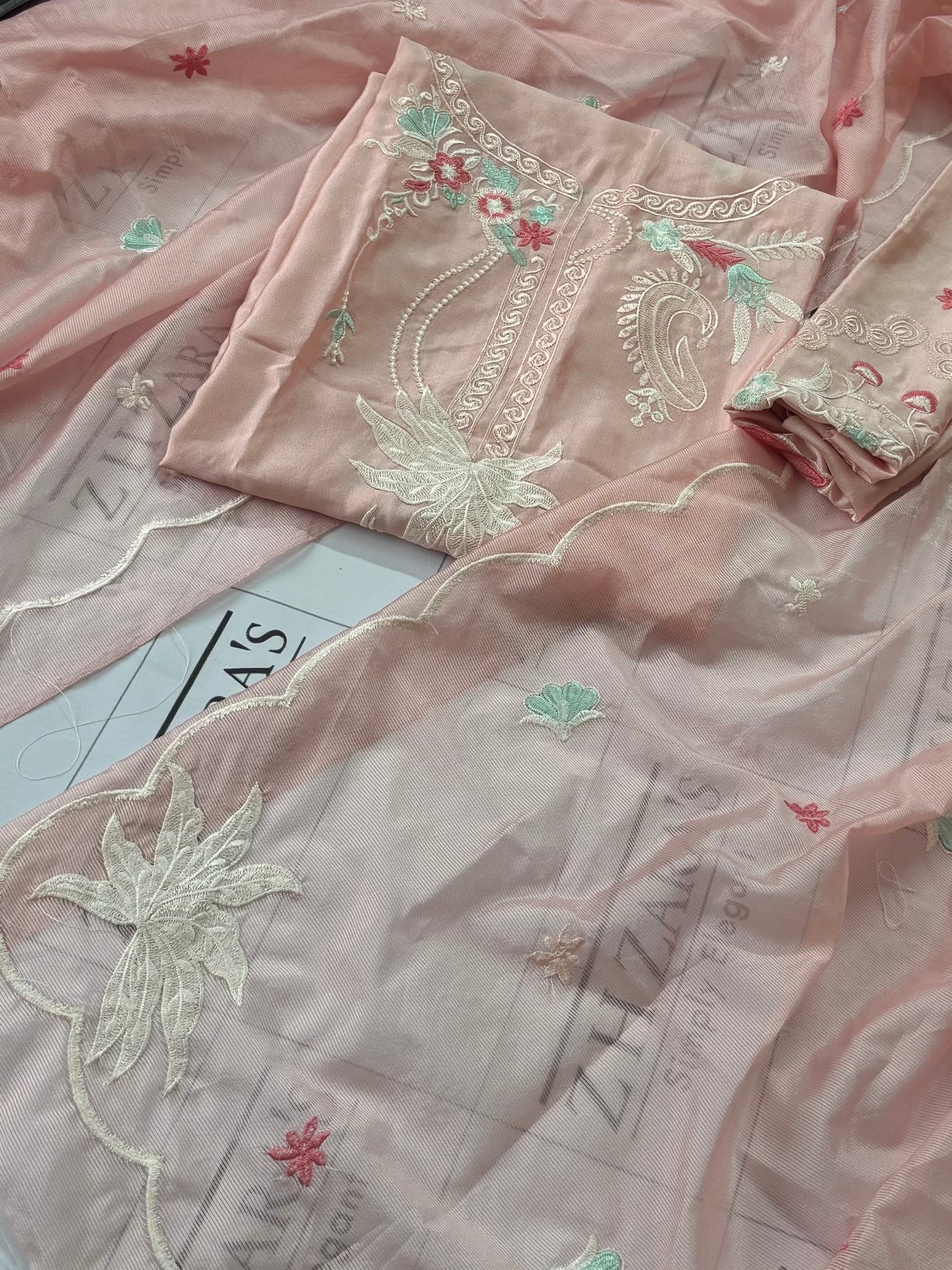 Peachy Pink Kaftan 2pc