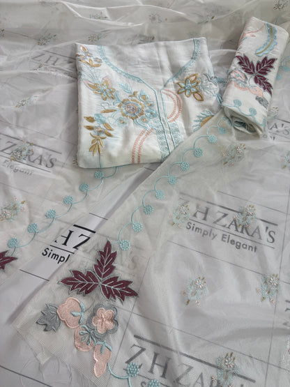 Pearl White Kaftan 2pc