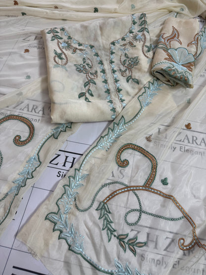 Ivory Kaftan 2pc