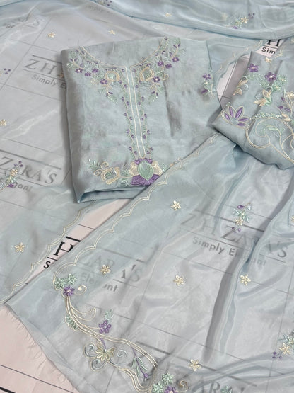 Ice Blue Kaftan 2pc