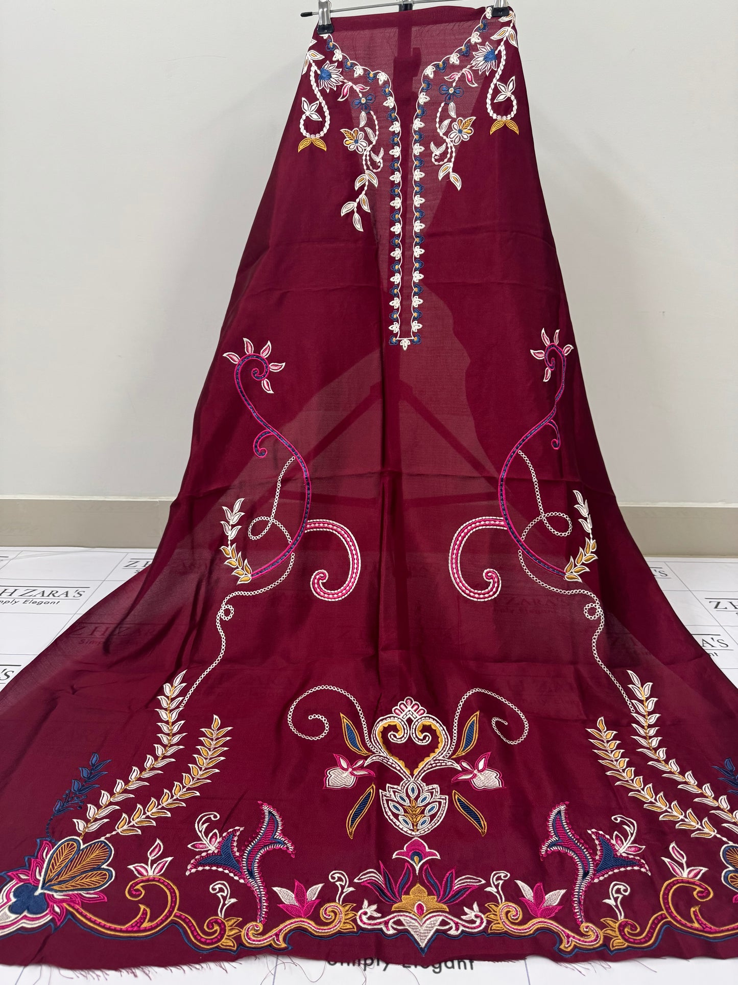 Deep Maroon Kaftan 2pc