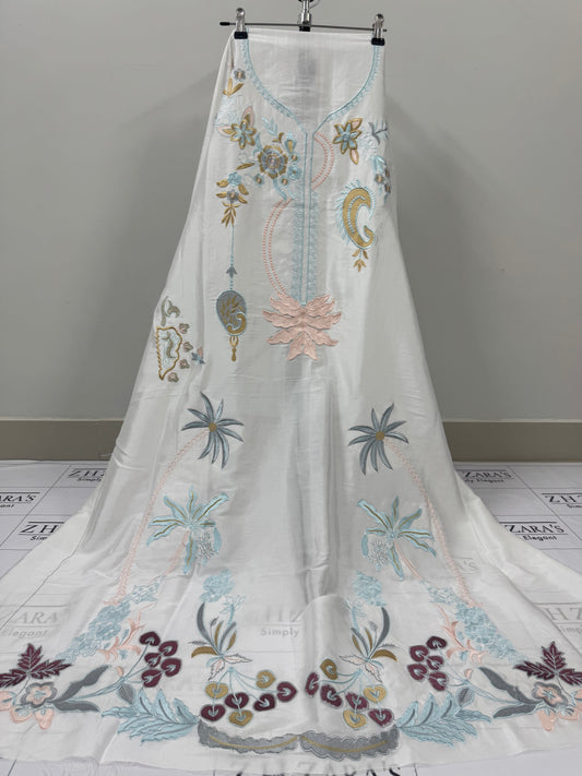 Pearl White Kaftan 2pc