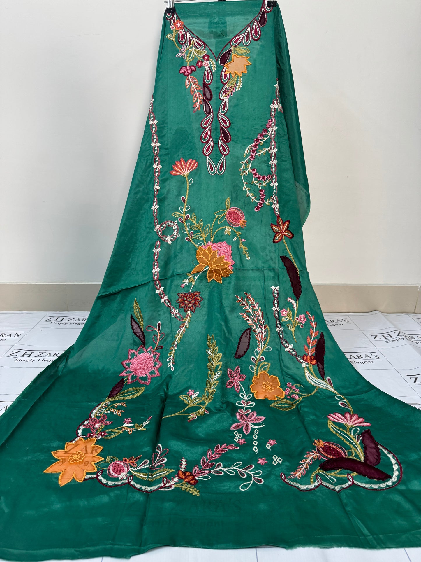 Emerald Green Aizah Kaftan Shirt