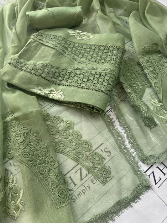 Olive Green 3d Petals 3pc
