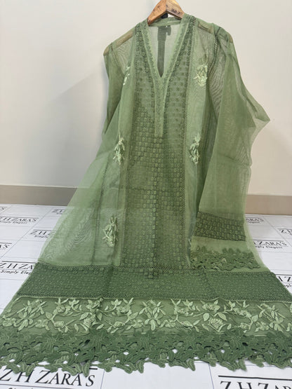 Olive Green 3d Petals 3pc