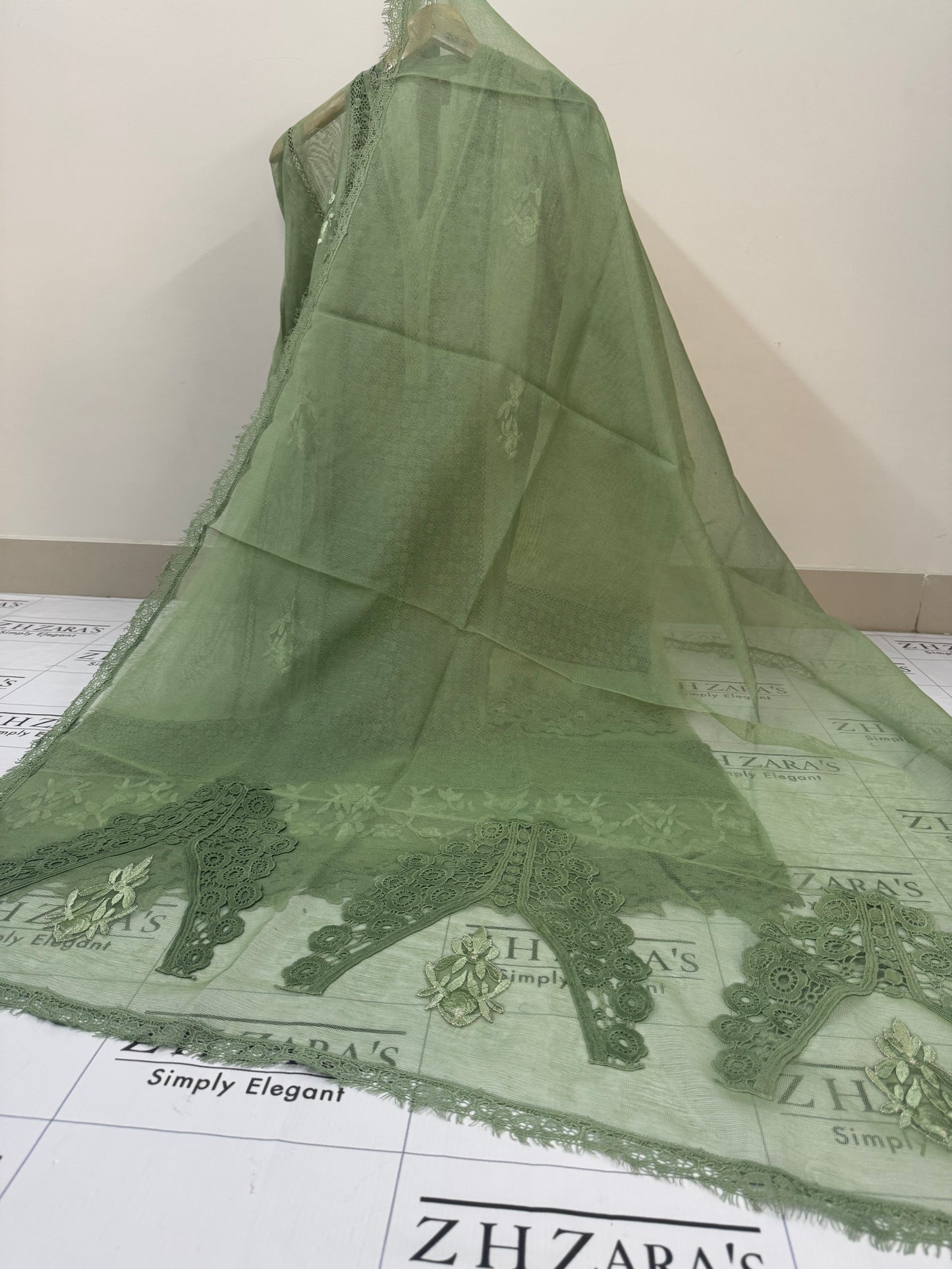 Olive Green 3d Petals 3pc