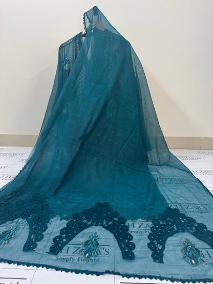 Peacock Blue 3d Petals 3pc