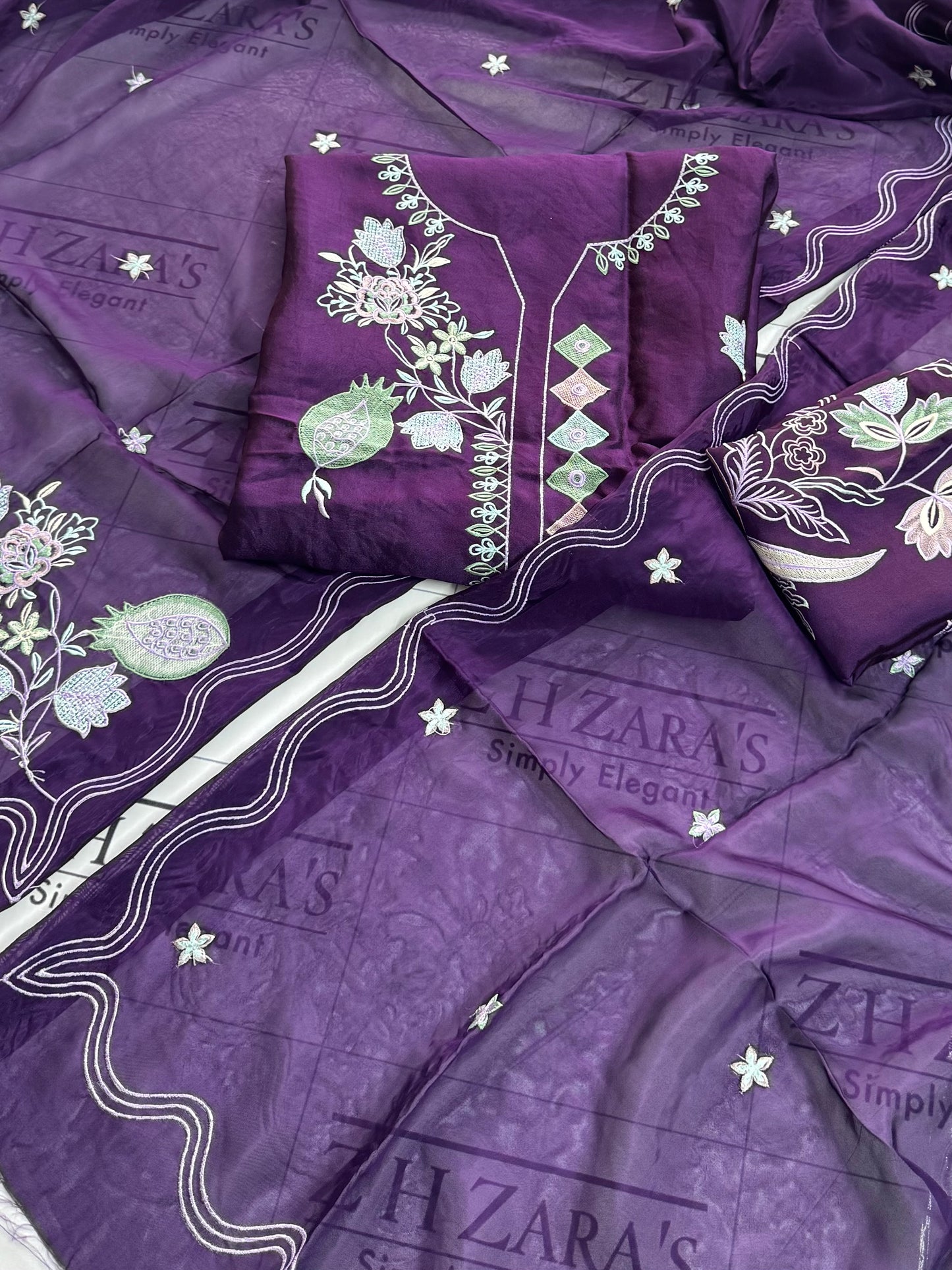 Brinjal Purple Kaftan 2pc