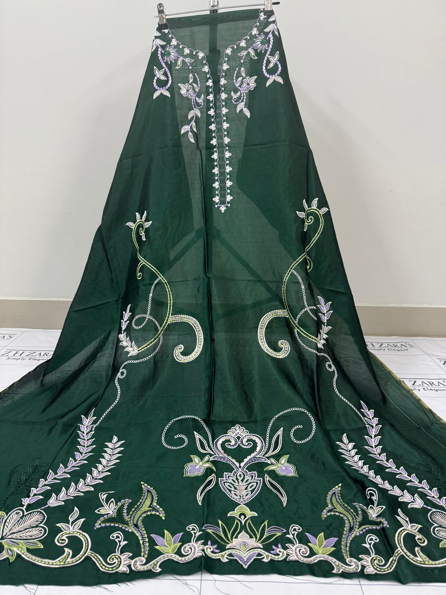 Bottle Green Kaftan 2pc