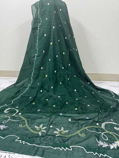 Bottle Green Kaftan 2pc