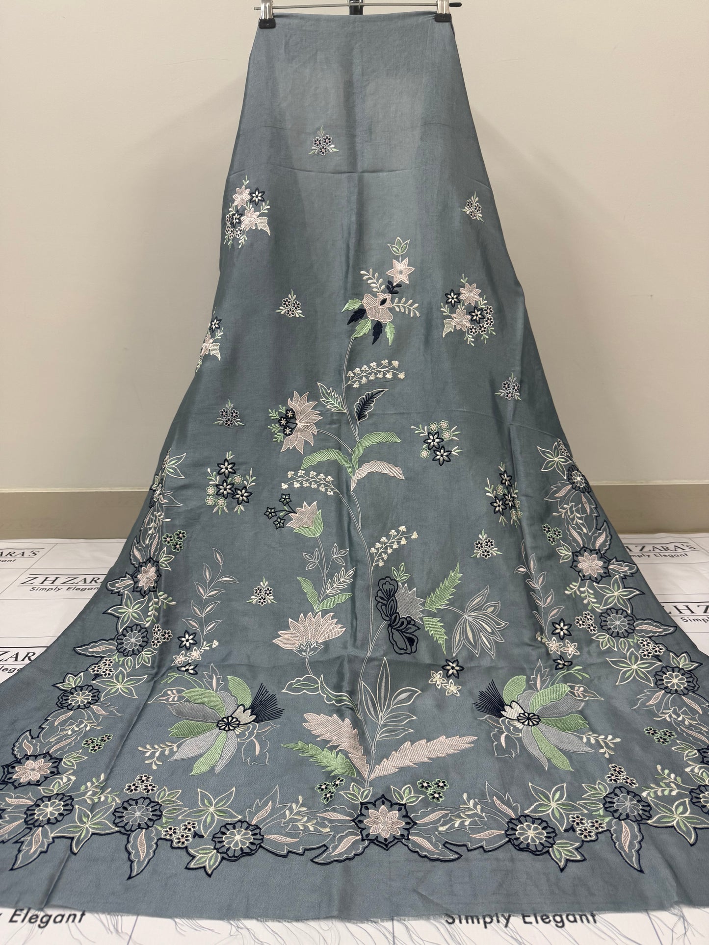 Metallic Grey Kaftan 2pc