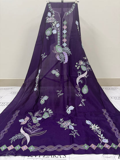 Brinjal Purple Kaftan 2pc