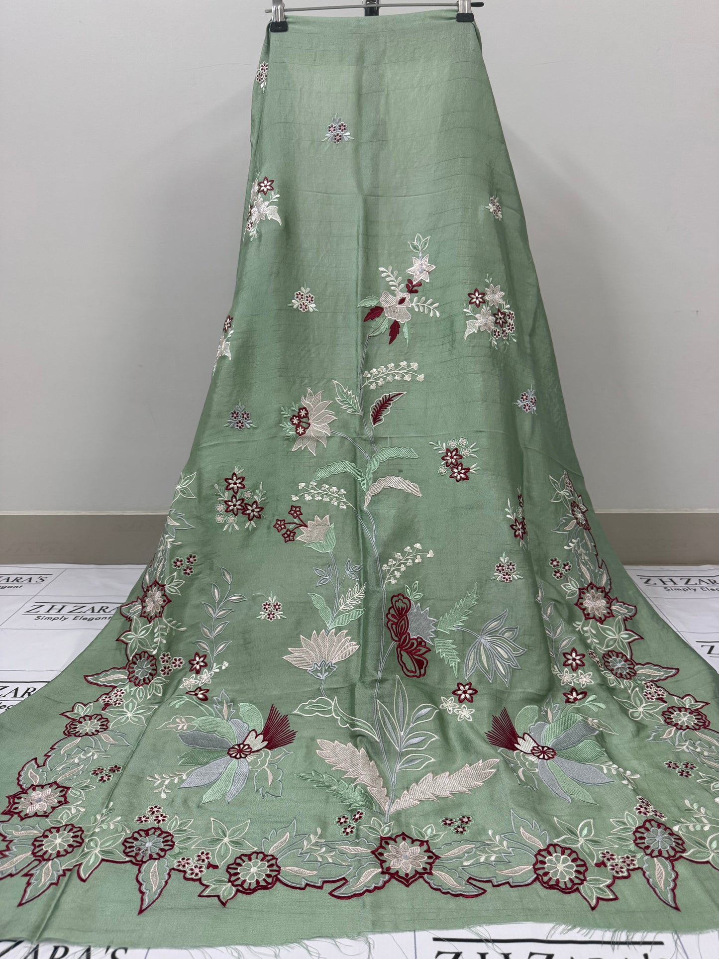 Pista Mint Green Kaftan 2pc