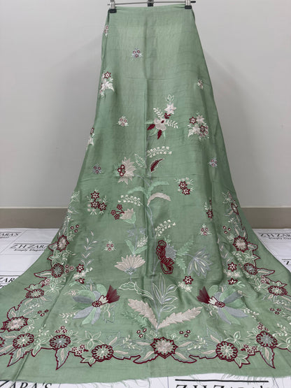 Pista Mint Green Kaftan 2pc