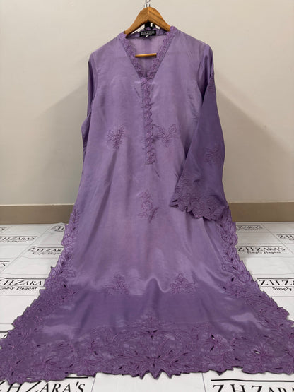 Mauve  Purple Maha Gul 3pc
