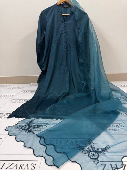Zinc Blue Maha Gul 3pc